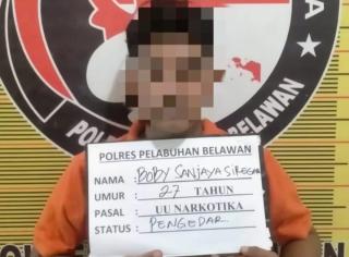 Dalami Kasus Sebelumnya Sat Narkoba Polres Pelabuhan Belawan Tangkap Pengedar Shabu di Jalan Haji Anif